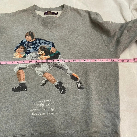 Akoo collegiate football 1946 embroidered crewneck XXL gray 28577 - Picture 13 of 14